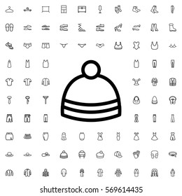 winter hat icon illustration isolated vector sign symbol