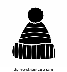 Winter hat icon illustration template. Stock vector.
