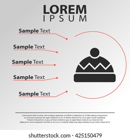 winter hat icon. winter hat infographics template