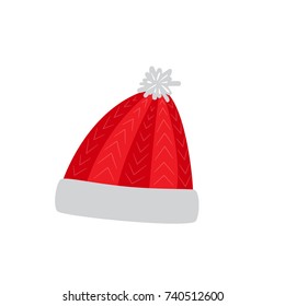 Winter hat icon isolated vector illustration on white transparent background