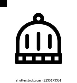 winter hat icon line style vector
