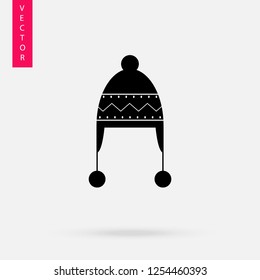 Winter Hat icon, logo on white background
