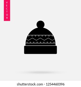 Winter Hat icon, logo on white background