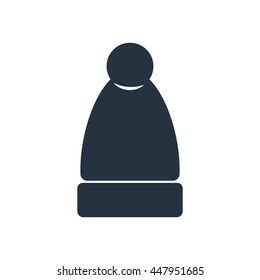 winter hat, icon on white background