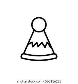 Winter hat icon on white background. Vector illustration logo.