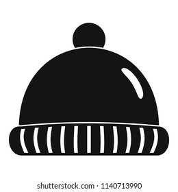 Winter hat icon. Simple illustration of winter hat vector icon for web design isolated on white background