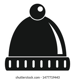 Winter hat icon. Simple illustration of winter hat vector icon for web design isolated on white background
