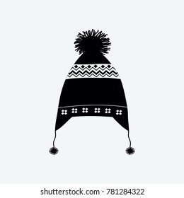 Winter Hat Icon Vector