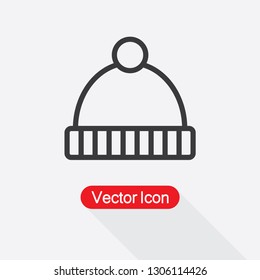 Winter Hat Icon Vector Illustration Eps10
