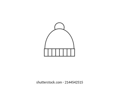 Winter hat icon. Vector illustration.