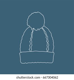 Winter hat icon, vector illustration design. Hats collection.