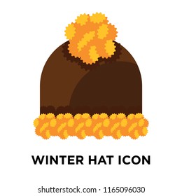 Winter hat icon vector isolated on white background, Winter hat transparent sign , colorful symbols