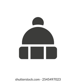 Winter hat icon Vector logo outline