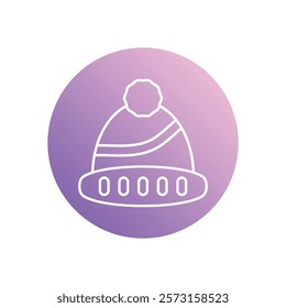 Winter Hat icon vector stock illustration