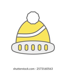 Winter Hat icon vector stock illustration