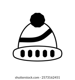 Winter Hat icon vector stock illustration