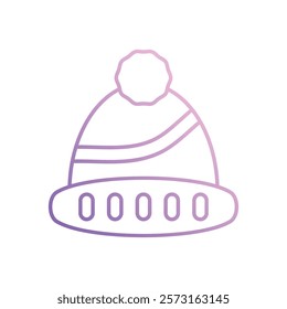 Winter Hat icon vector stock illustration