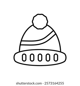 Winter Hat icon vector stock illustration