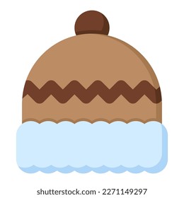 Winter hat icon. Warm winter hat. Simple illustration of winter hat. Vector illustration