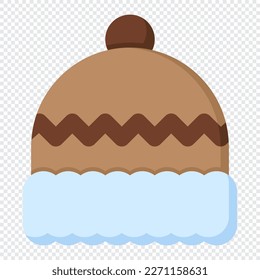 Icono de sombrero de invierno. Cálido sombrero de invierno. Simple ilustración del sombrero de invierno. Ilustración del vector