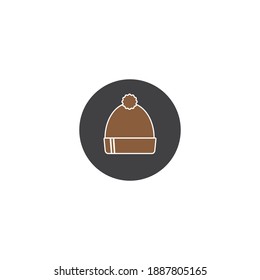winter hat icon,illustration logo design and background