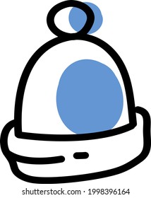 Winter hat, illustration, on a white background.