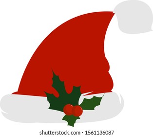 Winter hat, illustration, vector on white background.