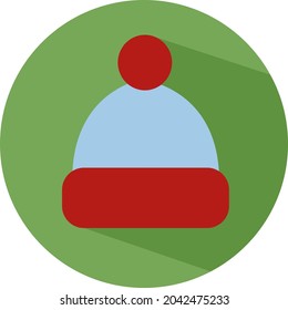 Sombrero de invierno, ilustración, vector, sobre un fondo blanco.