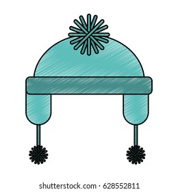 winter hat isolated icon