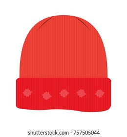 Winter hat isolated on white background, Vector illustration