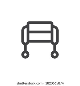 Winter hat line icon. linear style sign for mobile concept and web design. Warm hat outline vector icon. Symbol, logo illustration. Vector graphics