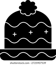 Design de ícone de vetor de Linha de Chapéu de inverno