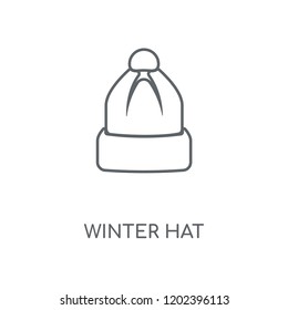 Winter Hat linear icon. Winter Hat concept stroke symbol design. Thin graphic elements vector illustration, outline pattern on a white background, eps 10.