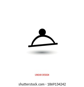 Winter hat in a linear style.