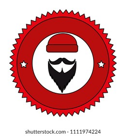 winter hat with mustache and beard hipster style