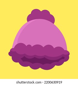 winter hat on yellow background