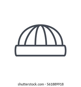 winter hat outlined icon