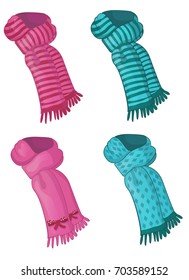 Winter hat, scarf vector