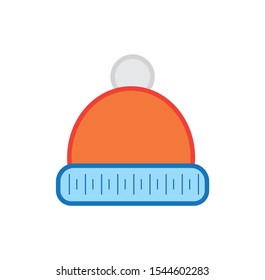winter hat shaped simple icon vector
