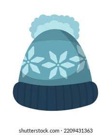 Winter hat with snowflake illustration