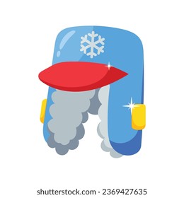 Winterhut, Vektoraufkleber, Symbol Design-Illustration. EPS10-Datei