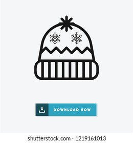 Winter hat vector icon