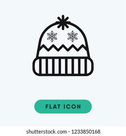 Winter hat vector icon