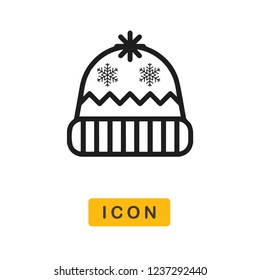 Winter hat vector icon