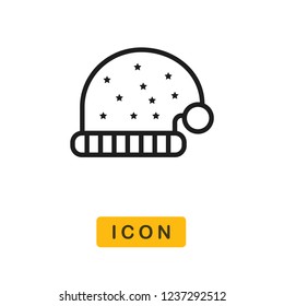 Winter hat vector icon