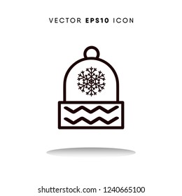 Winter hat vector icon