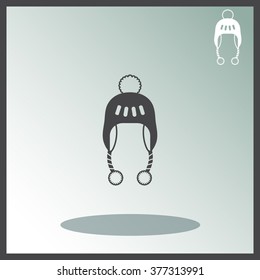 Winter hat vector icon.