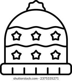 Winter Hat vector icon. Can be used for printing, mobile and web applications.