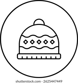Winter Hat vector icon. Can be used for printing, mobile and web applications.