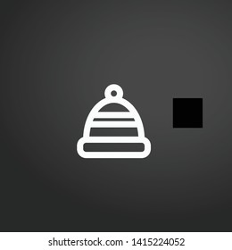 Winter Hat vector icon. Winter Hat concept stroke symbol design. Thin graphic elements vector illustration, outline pattern for your web site design, logo, UI. EPS 10.